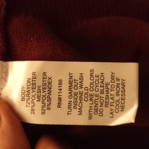 NWT 89th & Madison Garnet Long Sleeve Dress Size L - Picture 7 of 7